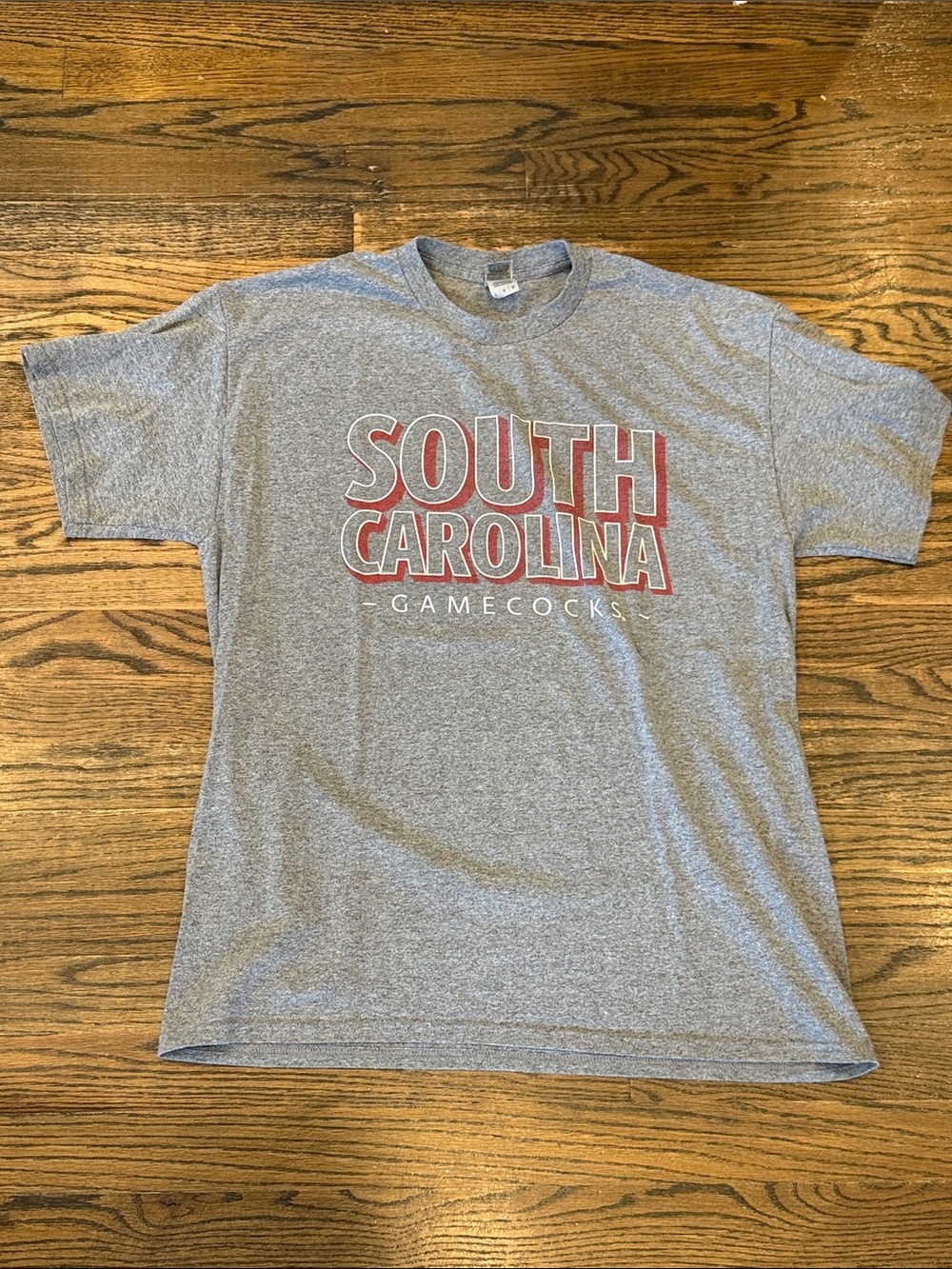 Gildan Heather Gray South Carolina Gamecocks Graphic Tee with Red Accents